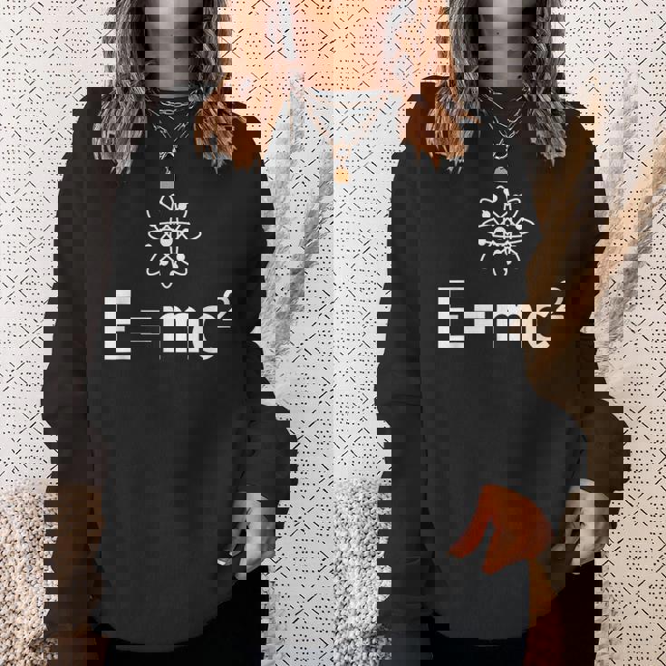 Fun EMc^2方程式 物理学 相対性 アトムロゴ EMc2 スウェットシャツ 彼女への贈り物